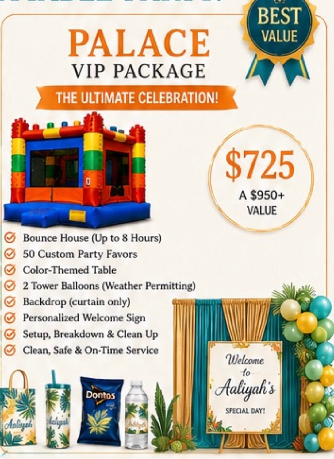 Palace Bounce House Package